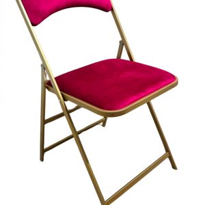 Lot de 8 Chaises pliantes KROSS dorée