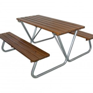 Table de Pique-nique Arizona En métal et bois de pin verni