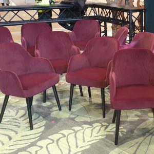 Lot de 2 Fauteuils SOFIA - pieds bois noirs