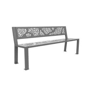 Banc Berlin Métal Graphique RAL 7016 OU 9006