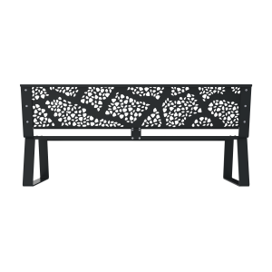 Banc Havane Métal Graphique RAL 7016 OU RAL 9006