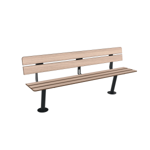 Banc Nairobi HPL Effet Lames CHENE CLAIR - TECK - PIN TYROL