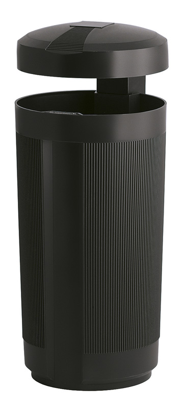 POUBELLE DEXTÉRIEUR AVEC AUVENT 50 LITRES NOIR - Buff'Hyères Collectivités POUBELLE DEXTÉRIEUR AVEC AUVENT 50 LITRES NOIR
