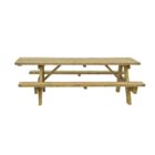 Table pique nique en pin 45 mm avec trou parasol TPN20045