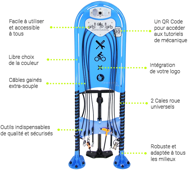 station de reparation gonflage velo clever ifix