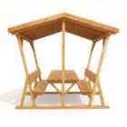table pique nique en bois toit KIOSQUE BUFFHYERES COLLECTIVITES