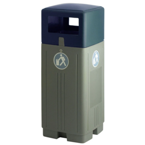 POUBELLE DEXTÉRIEUR 110 LITRES EN MATIÈRE SYNTHÉTIQUE GRIS BLEU BUFFHYERES COLLECTIVITES
